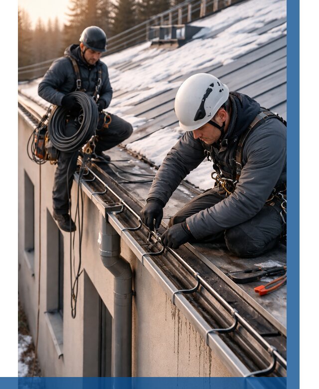 Монтаж греющего кабеля на кровле в Советской Гавани от 468 р. | ВЫСОТНИК-Свс