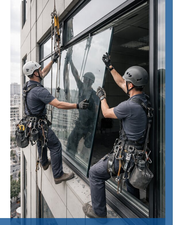 Замена стеклопакетов на высоте в Советской Гавани от 5714 р. | ВЫСОТНИК-Свс