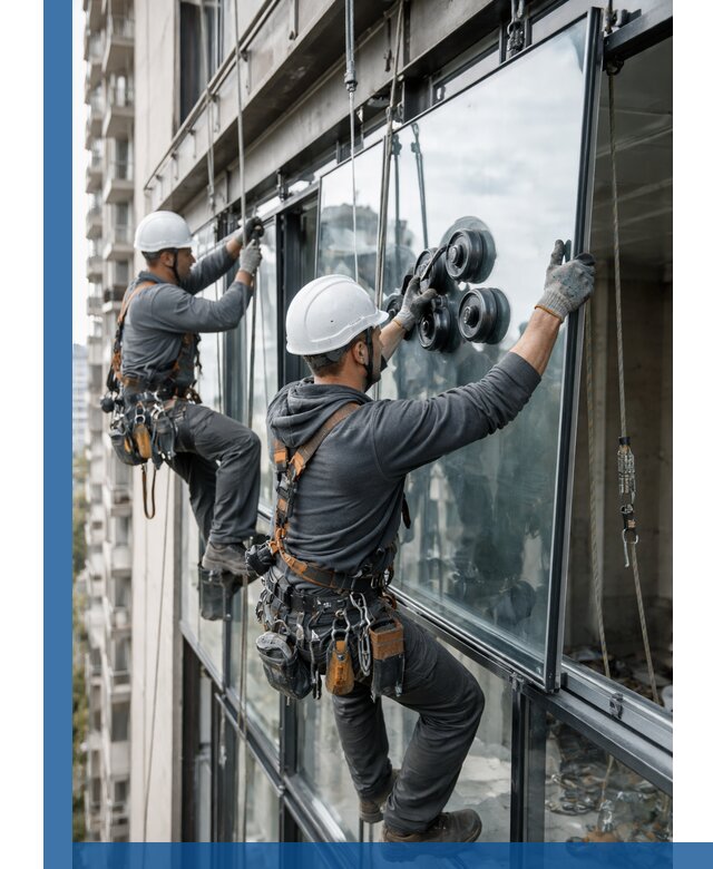 Витражное остекление фасадов и лоджий в Советской Гавани под ключ