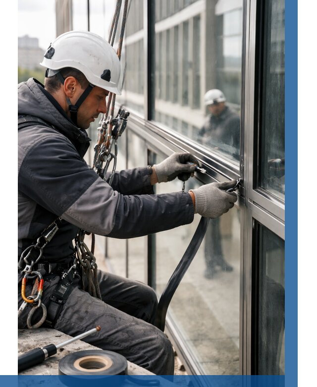 Ремонт витражных конструкций в Советской Гавани от 3636 р. | ВЫСОТНИК-Свс