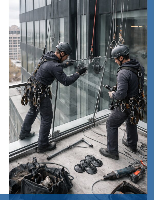 Монтаж стеклянных ограждений в Советской Гавани от 2597 р. | ВЫСОТНИК-Свс