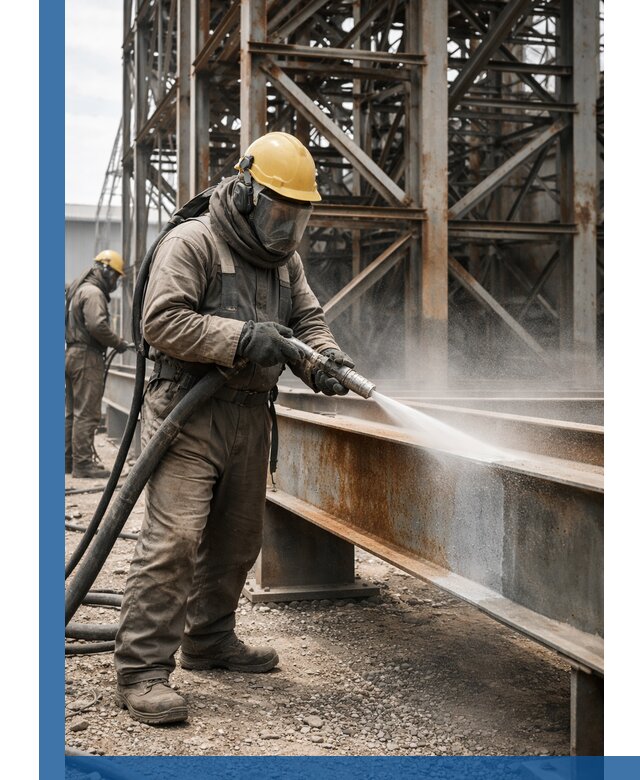 Пескоструйная очистка металлоконструкций в Советской Гавани промышленная