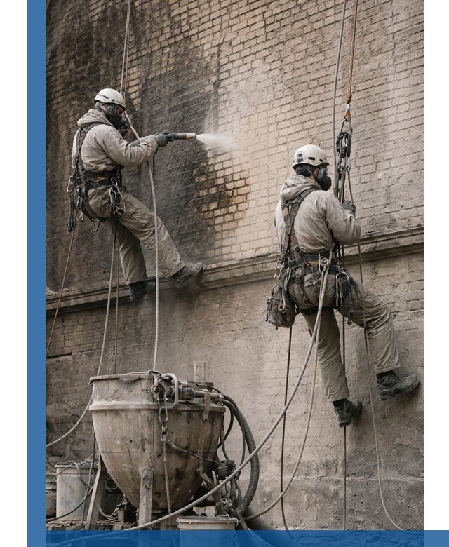 Пескоструйная очистка фасадов в Советской Гавани профессионально