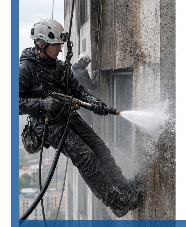 Гидроструйная очистка фасадов и конструкций в Советской Гавани
