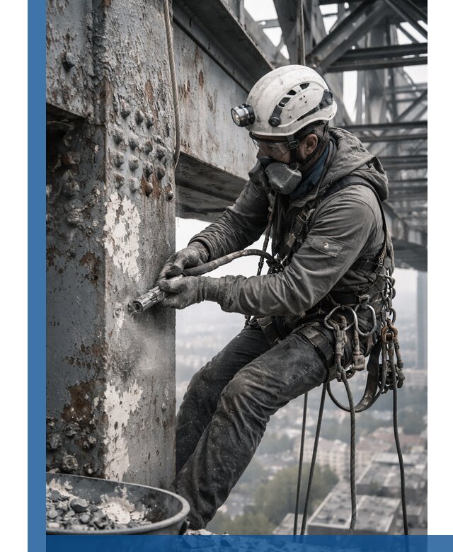 Удаление старой краски с металлических конструкций в Советской Гавани