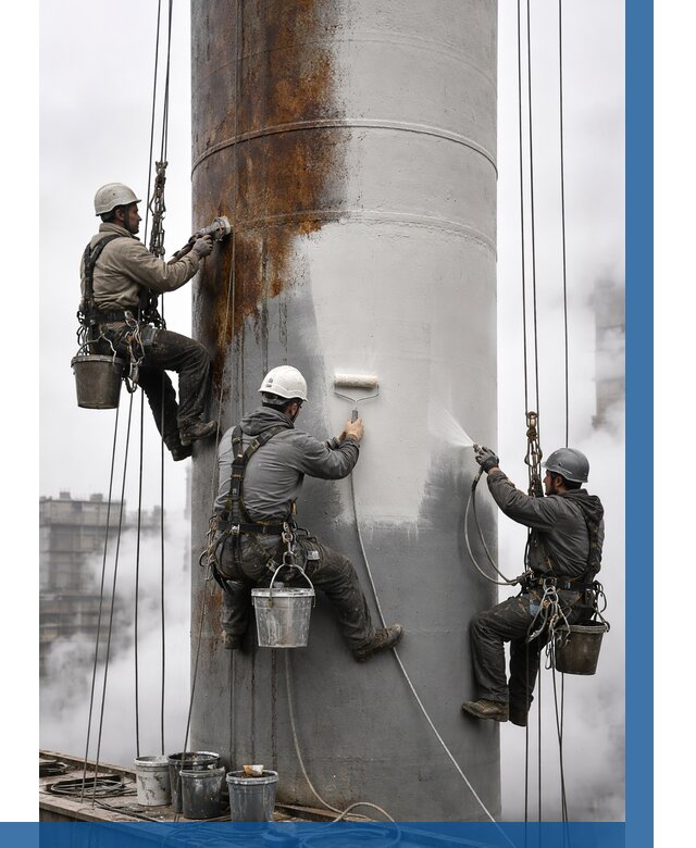 Покраска дымовых труб в Советской Гавани от 8831 р. | ВЫСОТНИК-Свс