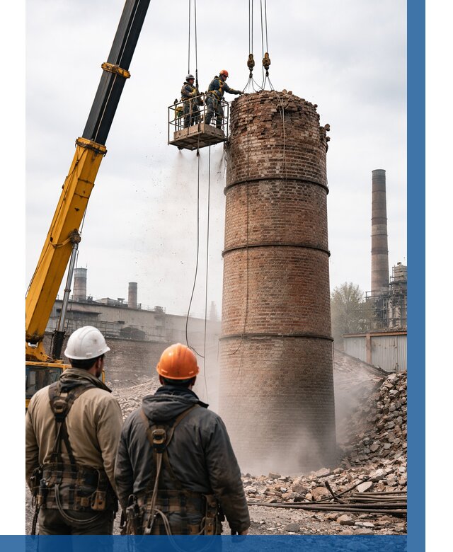 Демонтаж дымовой трубы в Советской Гавани от 93501 р. | ВЫСОТНИК-Свс, смета