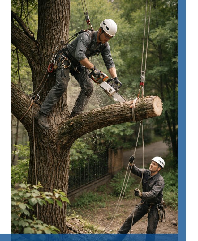 Спил деревьев альпинистами в Советской Гавани от 8311 р. | ВЫСОТНИК-Свс
