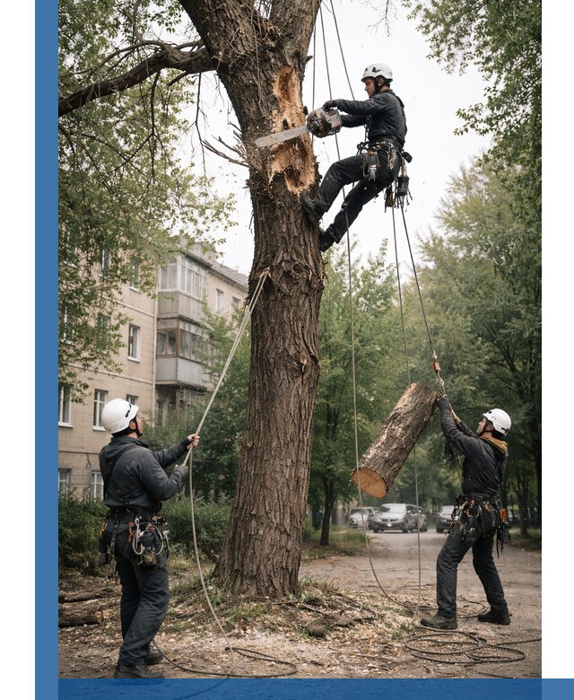 Срочное удаление аварийных деревьев в Советской Гавани с гарантией безопасности