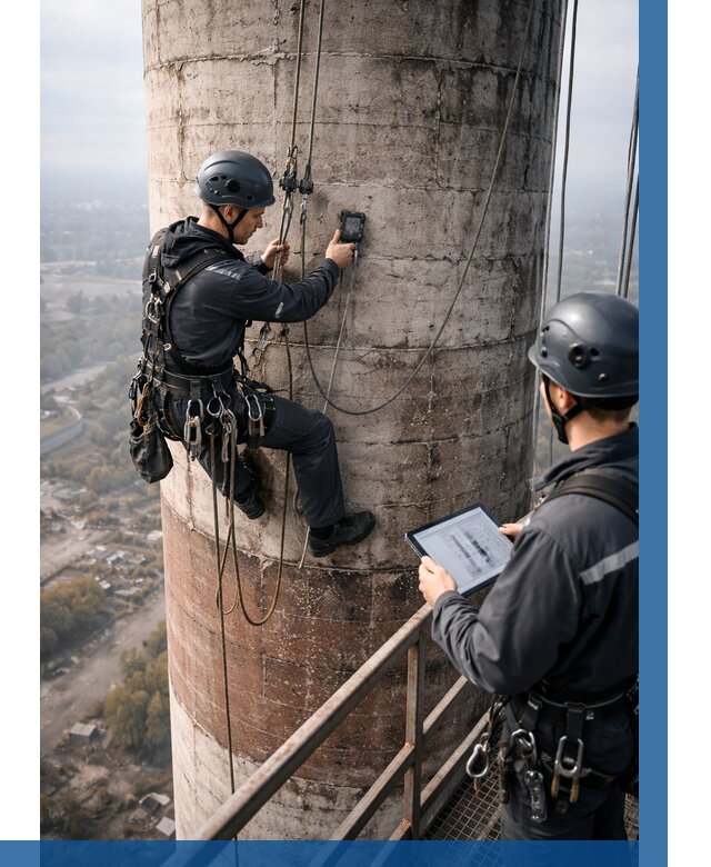 Обследование дымовой трубы в Советской Гавани от 8311 р. | ВЫСОТНИК-Свс