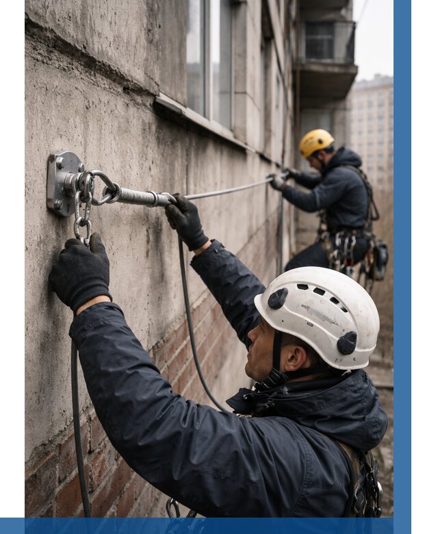Монтаж анкерных линий в Советской Гавани от 3117 р. | ВЫСОТНИК-Свс
