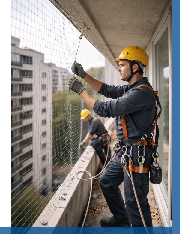 Монтаж сетки от птиц в Советской Гавани от 4675 р. | ВЫСОТНИК-Свс